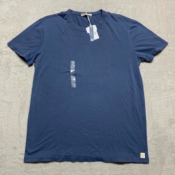 NWT Marine Layer Signature Sea Change Crew Tee Men's S Vintage Indigo MSRP $45 - Picture 3 of 9